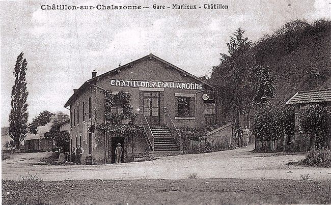 La gare d'arrivée à Chatillon sur Chalaronne