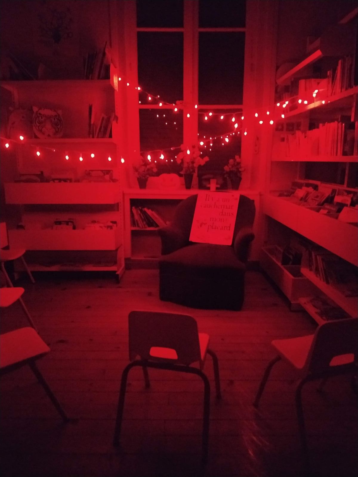 Ambiance particulière à la bibliothèque