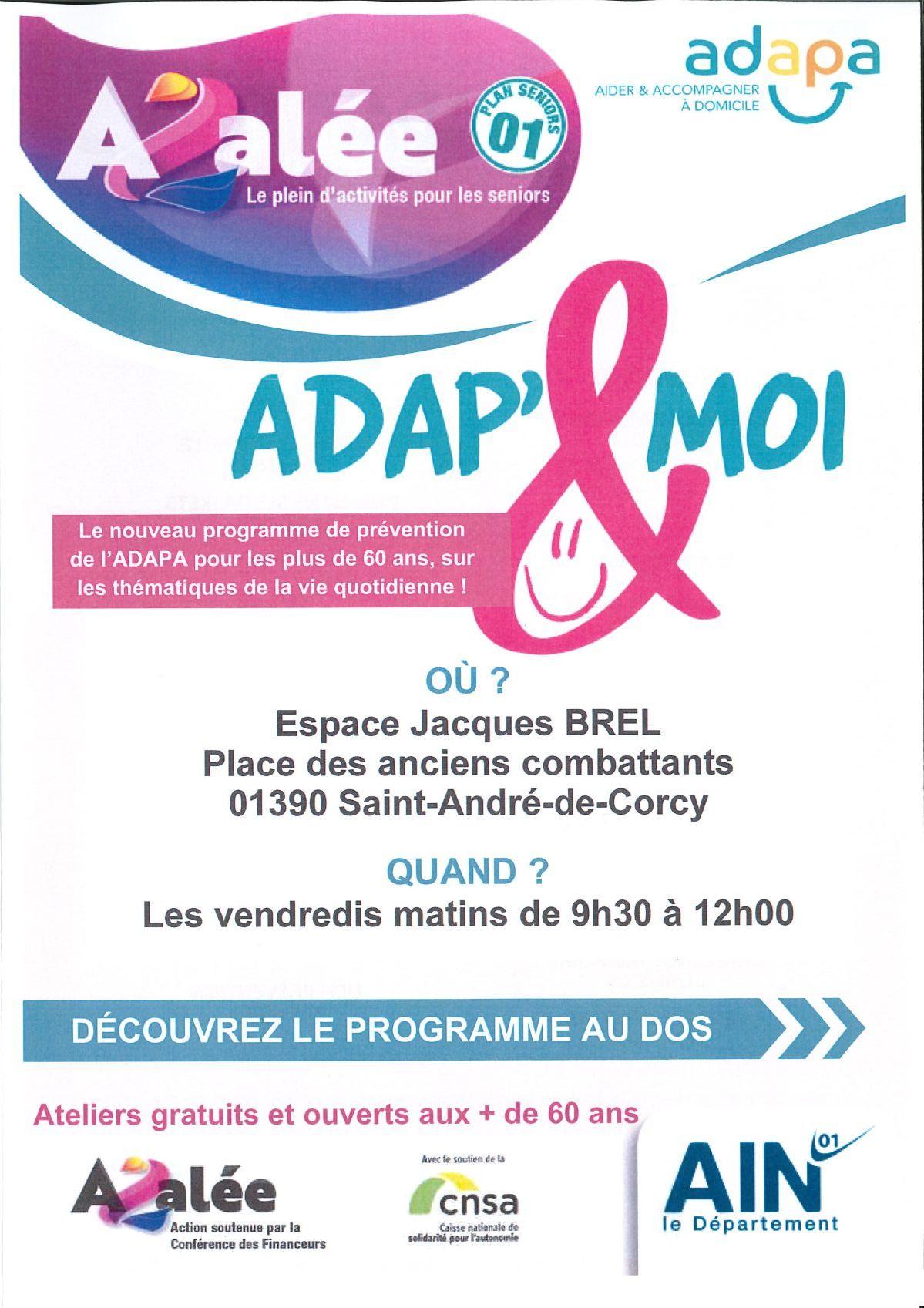 Calendrier des séances à Saint-André-de-Corcy