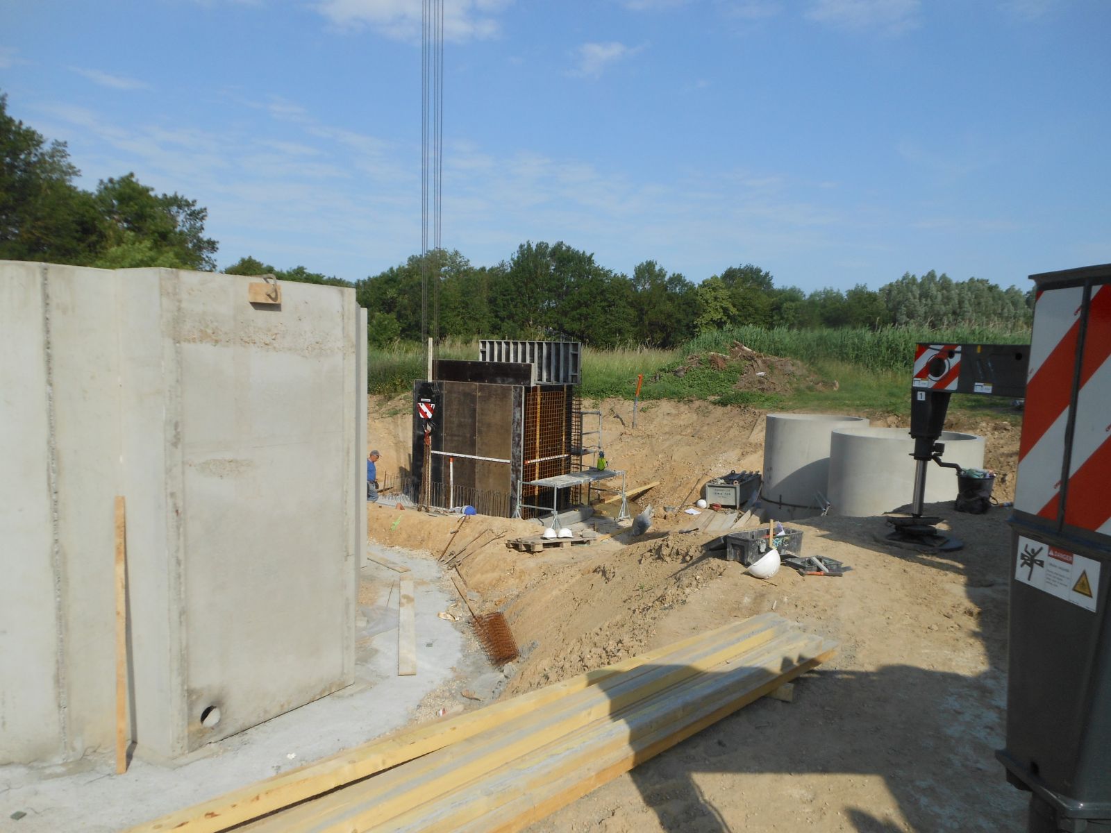 Installation du lit bactérien