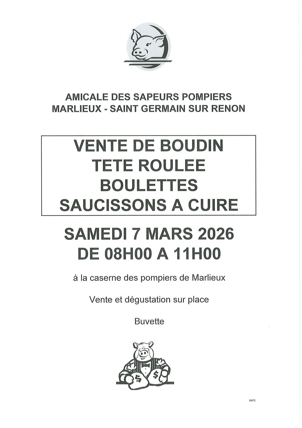 Affiche vente de boudin