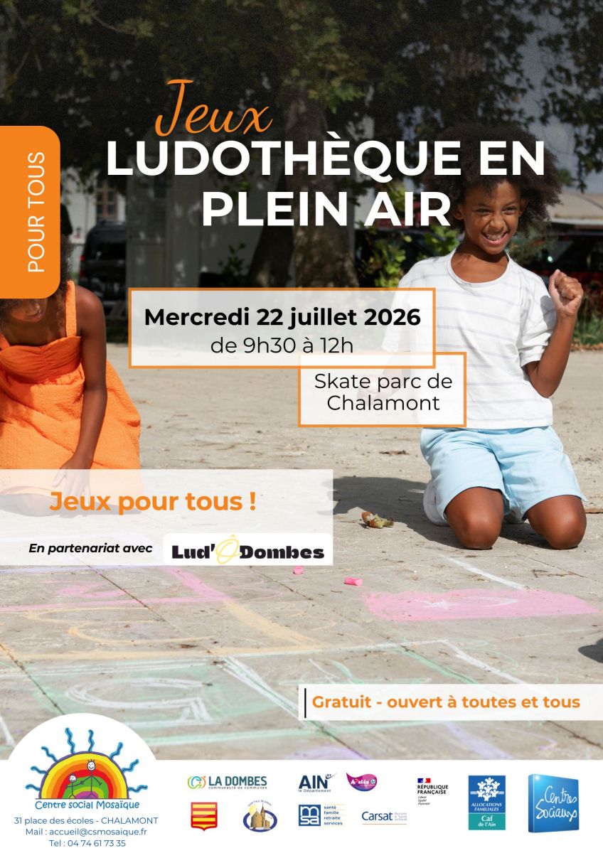 Ludothèque en plein air, le 22 juillet 2026