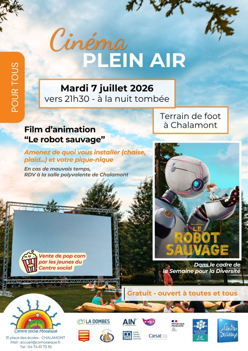 Cinéma plein air, le mardi 7 juillet 2026