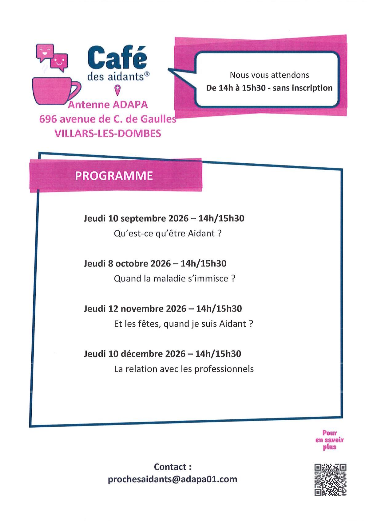 Programme Café des Aidants