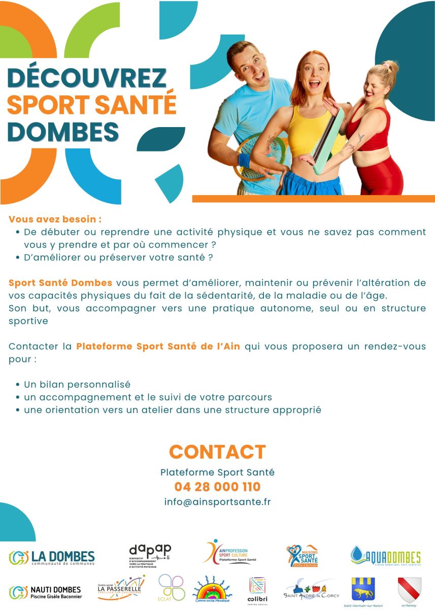 Affiche Sport Santé Dombes