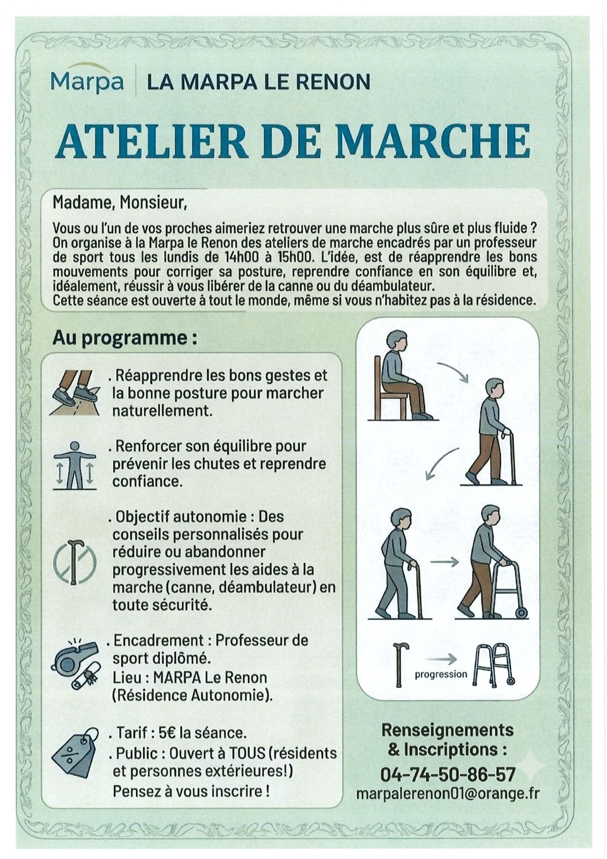 Atelier de marche