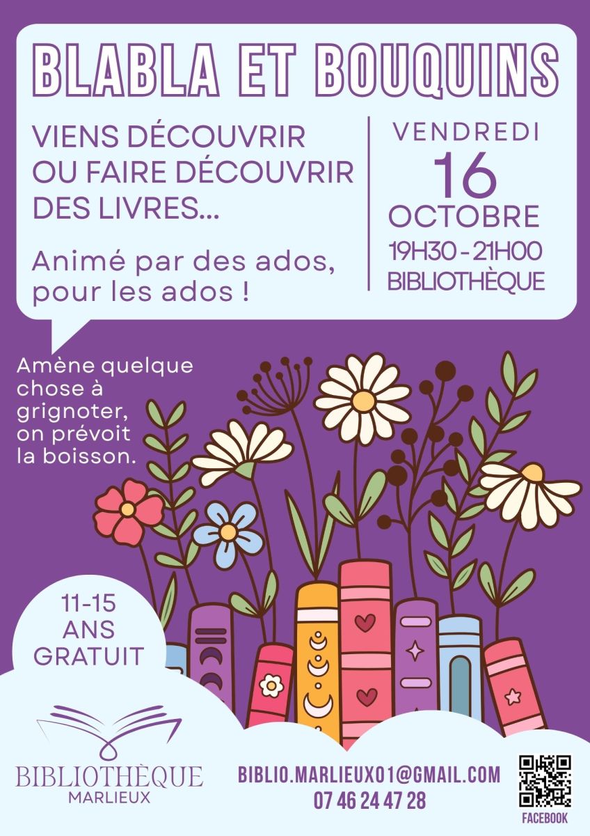 Blabla et bouquins (vendredi 16 octobre)