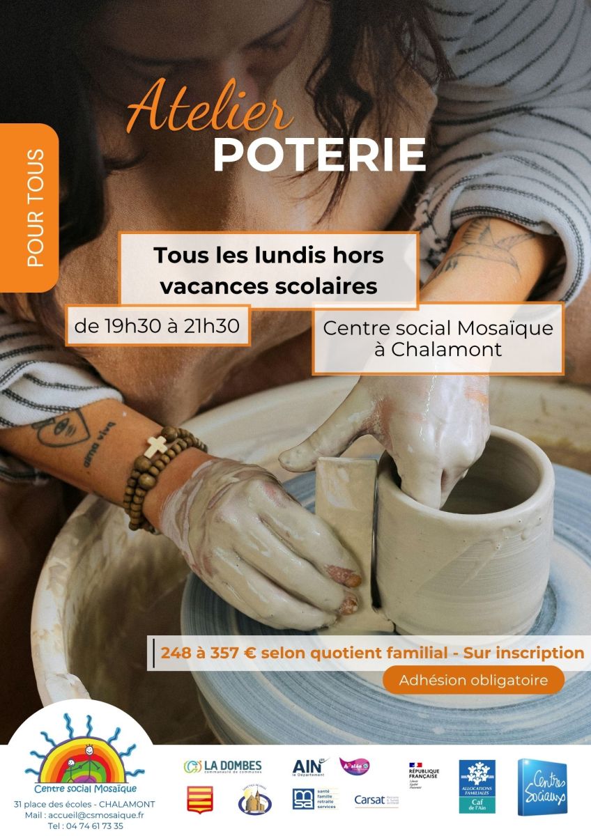 Ateliers poterie adulte